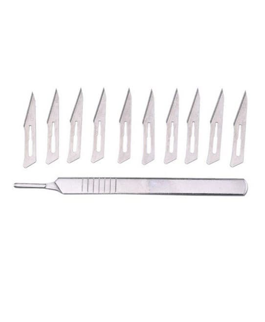Surgical Blades with Stainless Steel Scalpel Handle